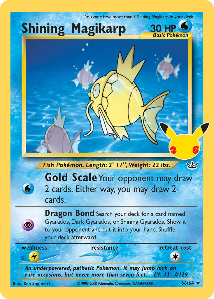 Shining Magikarp - 66/64 (CLB:CC) Classic Collection - Near Mint Holofoil