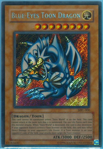 Blue-Eyes Toon Dragon (MRL-000) Secret Rare - Near Mint Unlimited