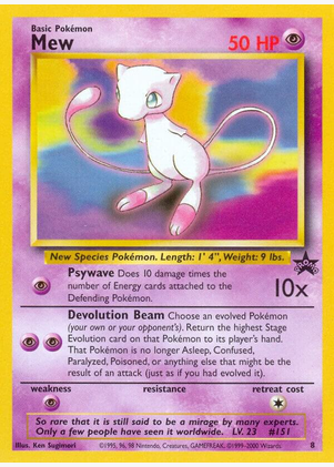 Mew - 008/053 (PR) WoTC Promo - Moderate Play Normal