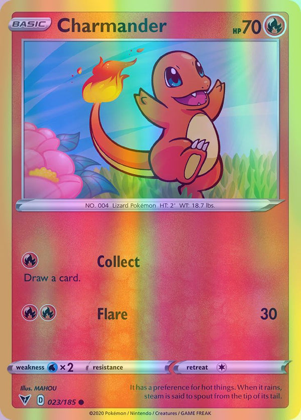 Charmander - 023/185 (SWSH04) Common - Near Mint Reverse Holofoil