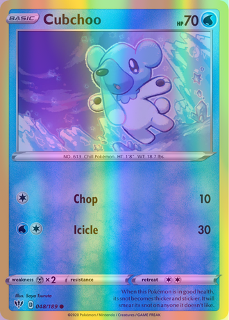 Cubchoo - 048/189 (SWSH03) Common - Near Mint Reverse Holofoil