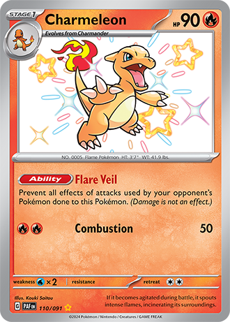 Charmeleon - 110/091 (PAF) Secret Rare - Near Mint Holofoil