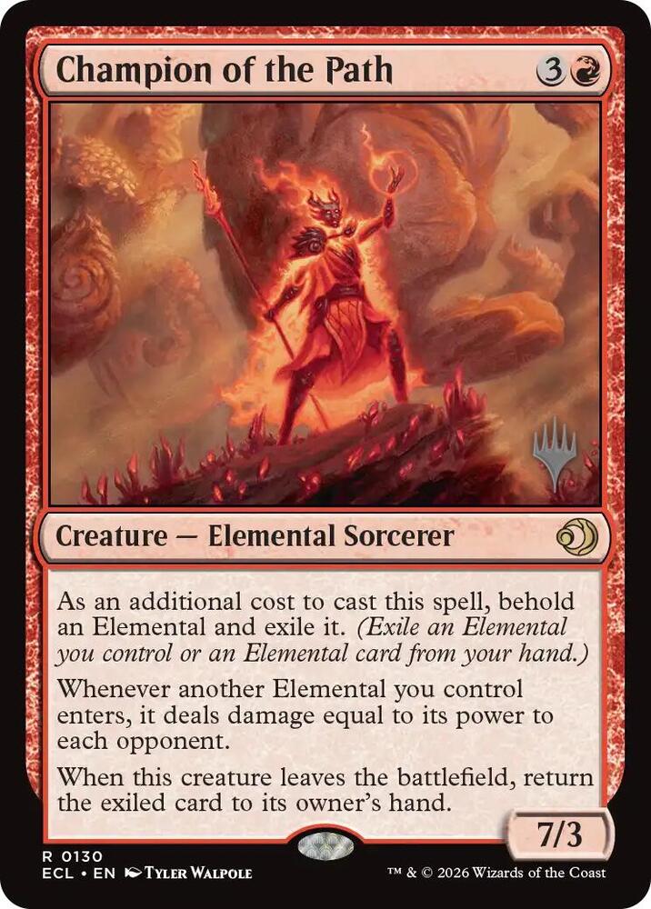 Champion of the Path [ #0130 ] (ECL-R-F-PP) Foil Near Mint PROMO