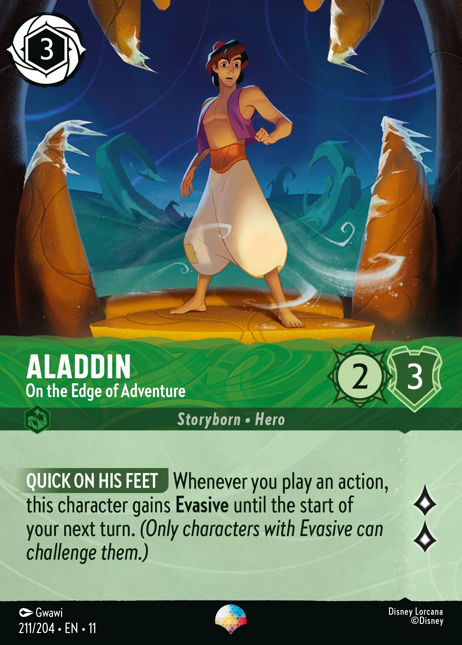 Aladdin - On the Edge of Adventure  (211/204 - Winterspell)  Epic