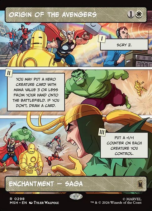 Origin of the Avengers [ #0298 Showcase Panel ] (MSH-R)