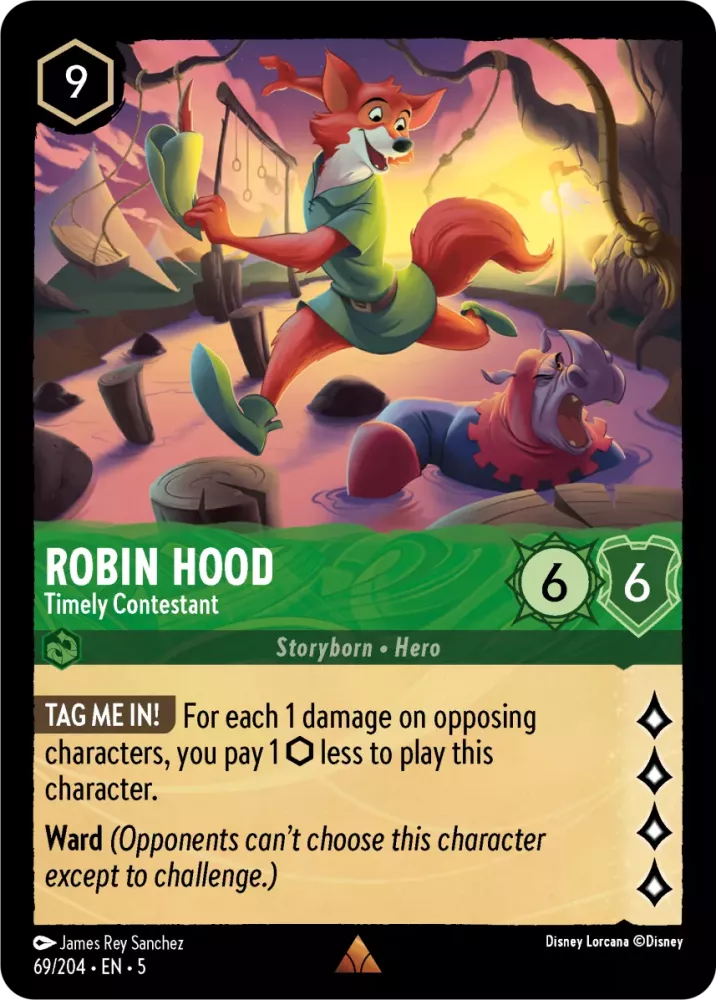 Robin Hood - Timely Contestant (Shimmering Skies 069/204) Rare - Near Mint