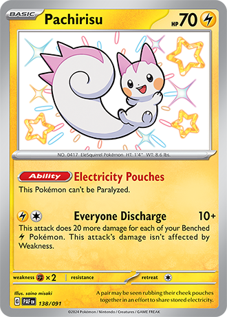 Pachirisu - 138/091 (SV:PAF) Secret Rare - Near Mint Holofoil