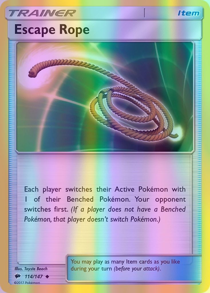 Escape Rope - 114/147 (SM:BUS) Uncommon - Near Mint Reverse Holofoil