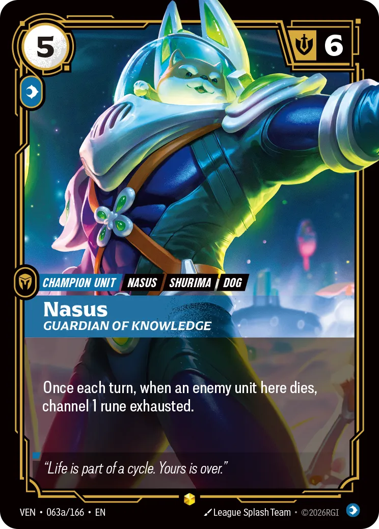 Nasus, Guardian of Knowledge (Alternate Art) - 063a/166 (VEN) Rare