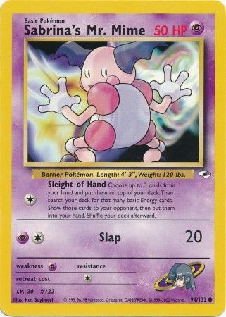 Sabrina's Mr. Mime - 94/132 (G2) Common Near Mint Unlimited