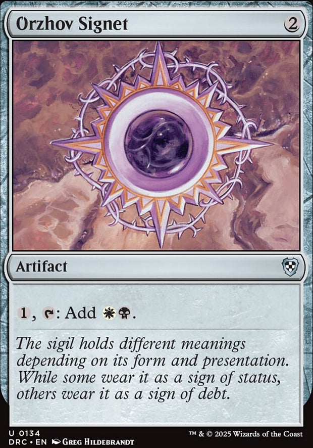 Orzhov Signet [ #0134 ] (DRC-U)