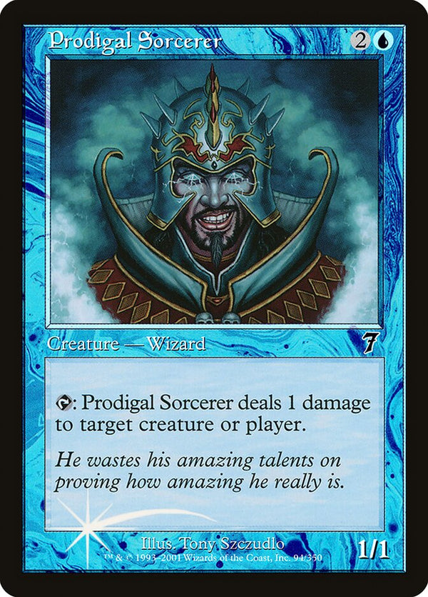 Prodigal Sorcerer (7ED-C-FOIL) Damaged