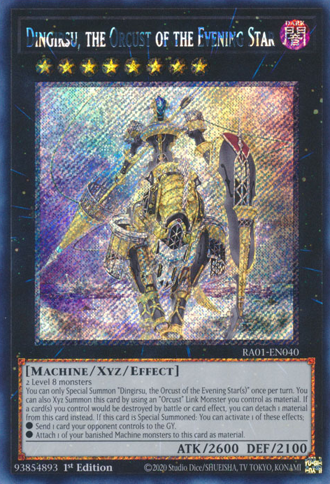 Dingirsu, the Orcust of the Evening Star (RA01-EN040) Platinum Secret Rare - Near Mint 1st Edition