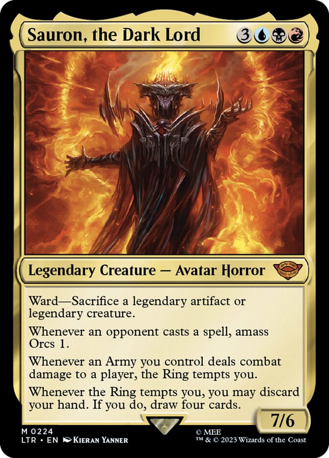 Sauron, the Dark Lord [ #0224 ] (LTR-M) Heavily Played