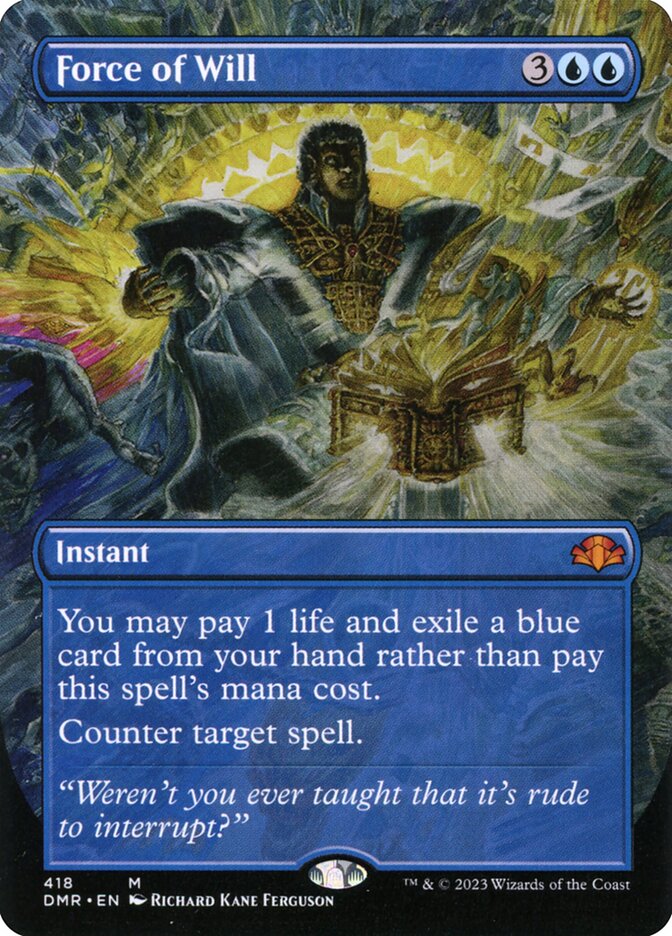Force of Will [#418 Alternate Art Borderless] (DMR-M) Light Play