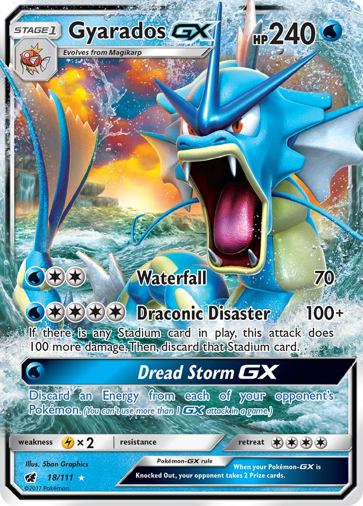 Gyarados GX - 018/111 (CIN) Ultra Rare - Near Mint Holofoil