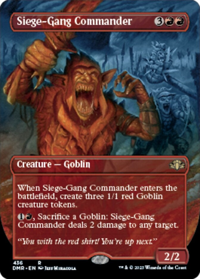 Siege-Gang Commander [#436 Alternate Art Borderless] (DMR-R)
