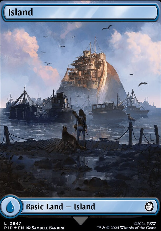 Island [#0847 Full Art Surge Foil] (PIP-C)