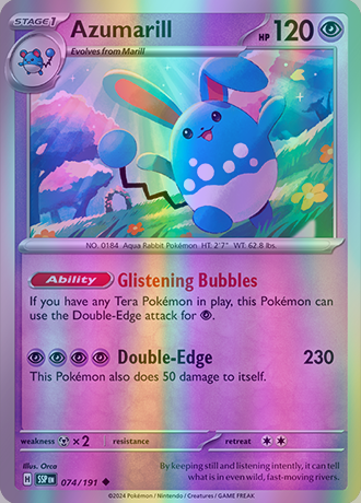 Azumarill - 074/191 (SSP) Uncommon - Near Mint Reverse Holofoil
