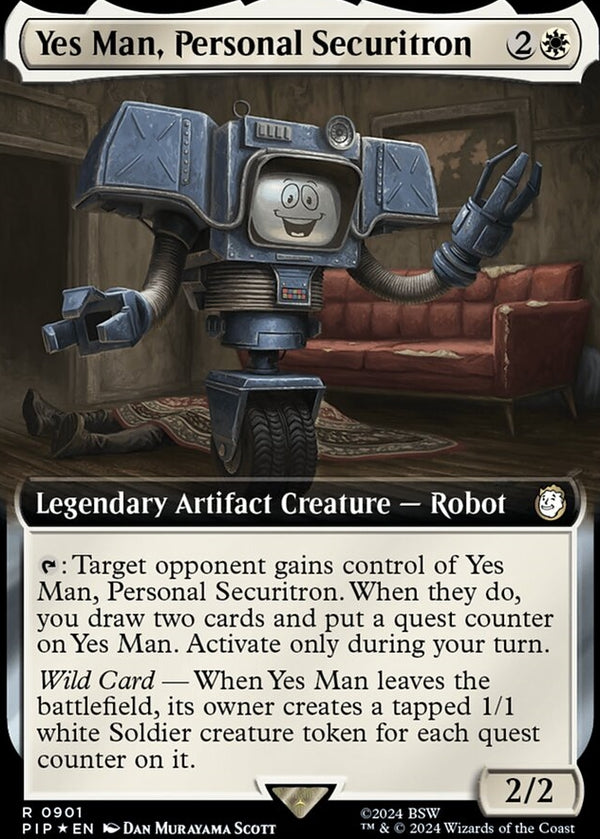 Yes Man, Personal Securitron [#0901 Extended Art Surge Foil] (PIP-R)