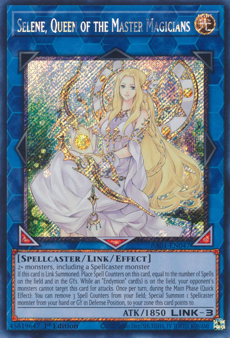 Selene, Queen of the Master Magicians (RA01-EN047) Platinum Secret Rare - Near Mint 1st Edition