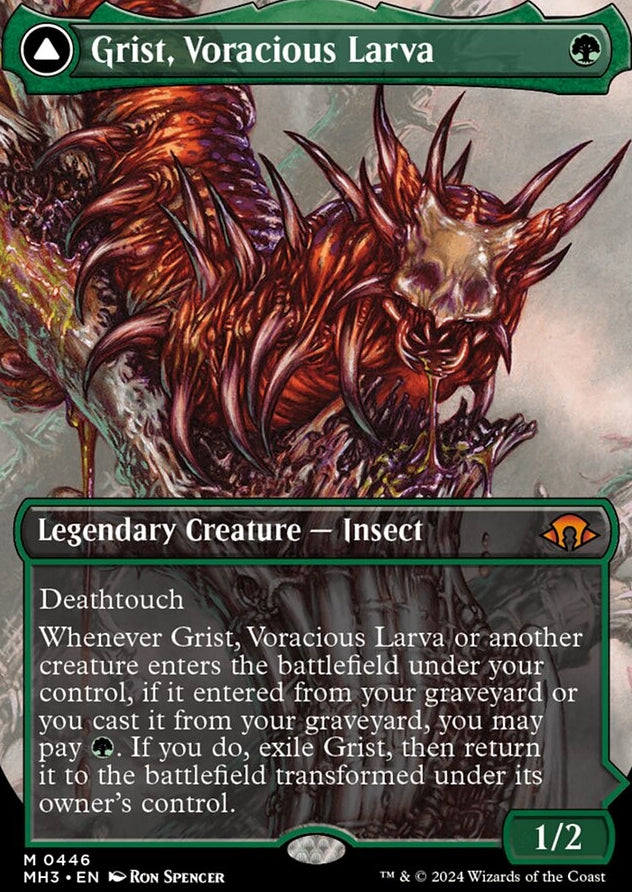 Grist, Voracious Larva // Grist, the Plague Swarm [#0446 Borderless] (MH3-M)