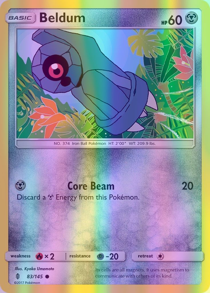 Beldum - 083/145 (SM:GRI) Common - Near Mint Reverse Holofoil