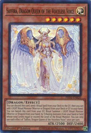 Saffira, Dragon Queen of the Voiceless Voice (PHNI-EN020) Ultra Rare - Near Mint 1st Edition