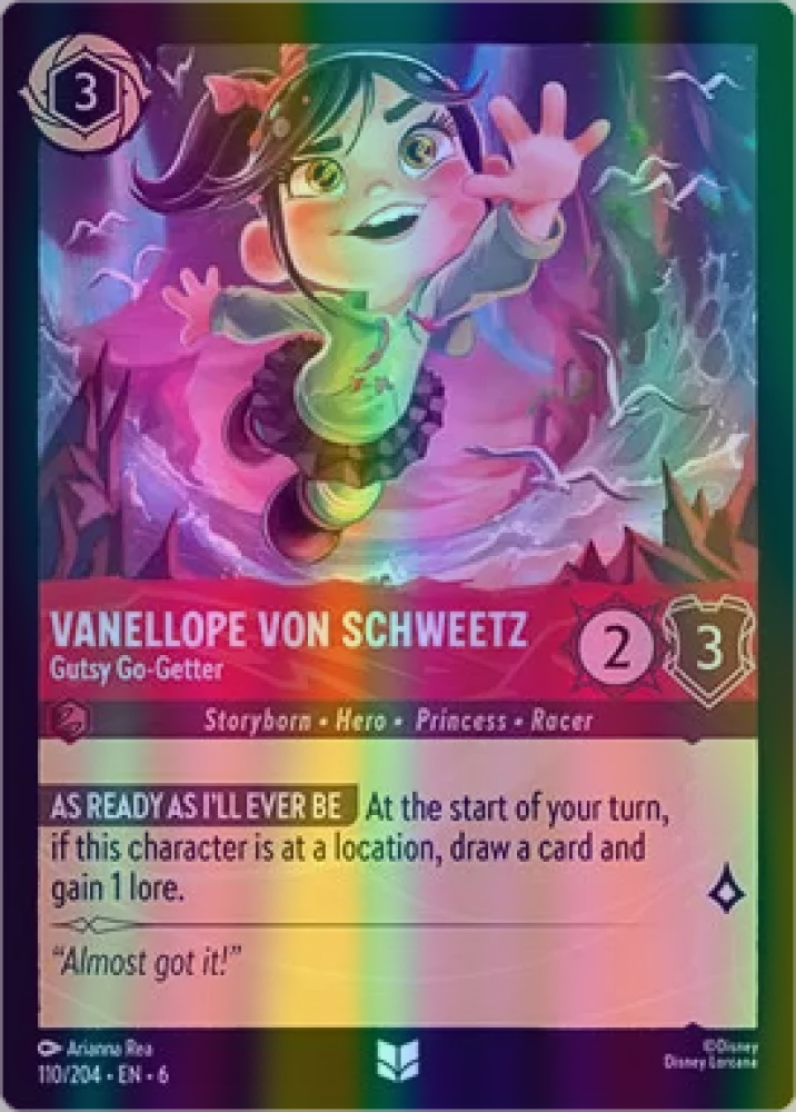 Vanellope von Schweetz - Gutsy Go-Getter (Azurite Sea 110/204) Uncommon - Near Mint Cold Foil