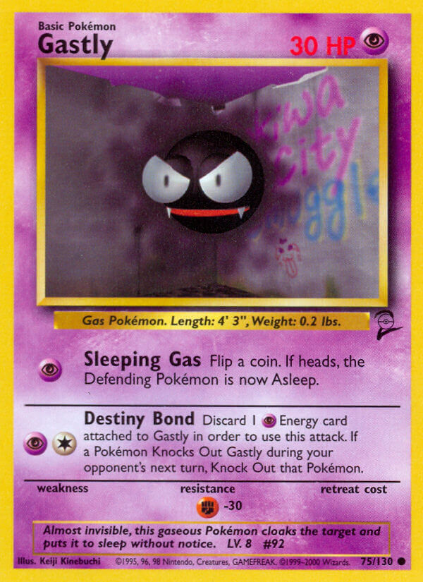 Gastly - 075/130 (BS2) Common - Near Mint