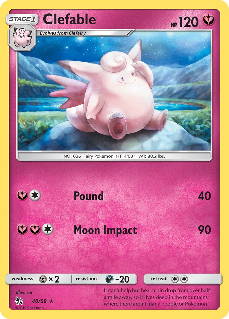 Clefable - 40/68 (HIF) Rare - Near Mint