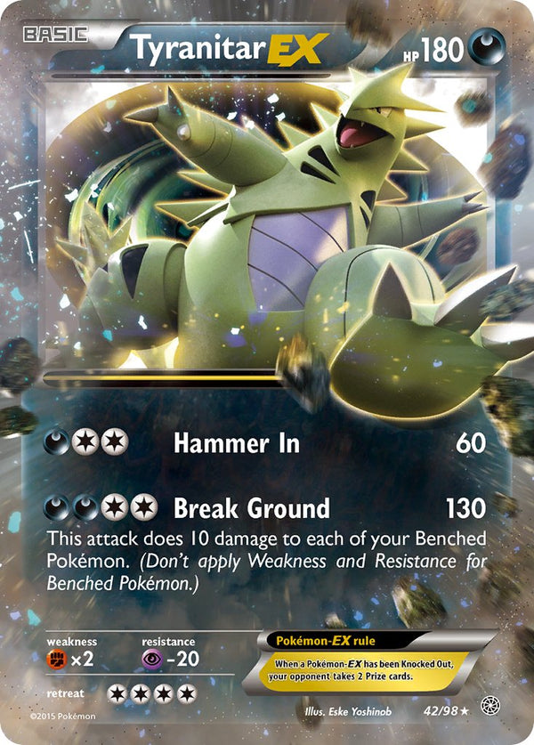 Tyranitar EX - 042/098 (AOR) Ultra Rare - Near Mint Holofoil