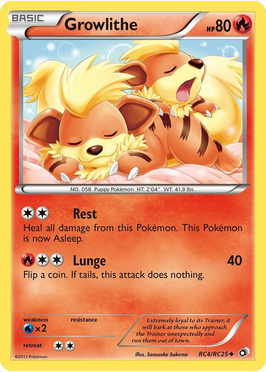 Growlithe - RC4/RC25 (LTR) Uncommon - Near Mint Holofoil
