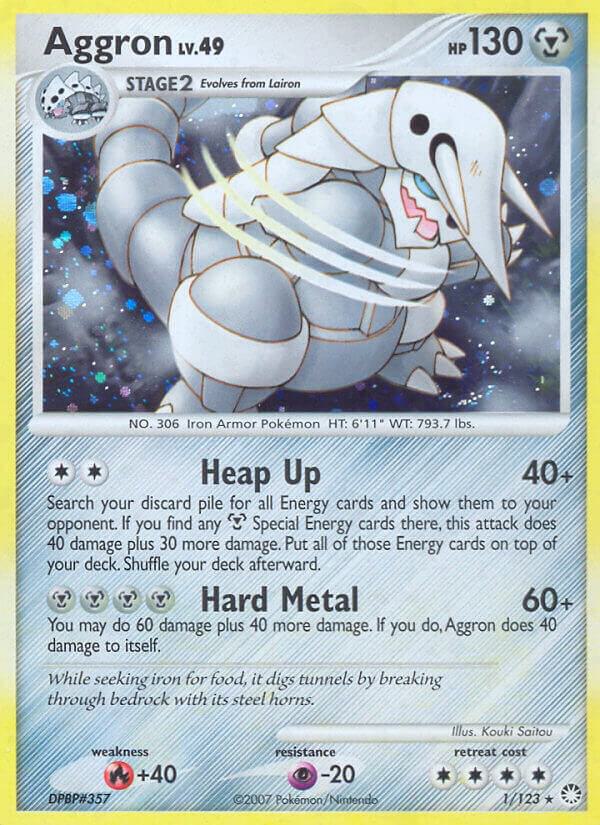 Aggron Lv. 49 - 1/123 (MY) Holo Rare - Light Play Reverse Holofoil