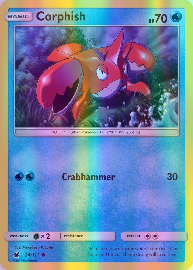 Corphish - 024/111 (CIN) Common - Near Mint Reverse Holofoil