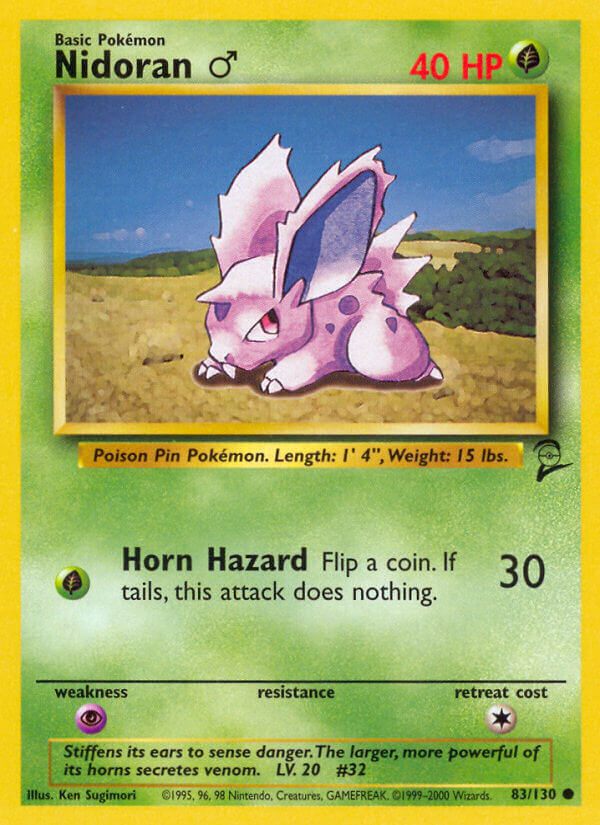 Nidoran M - 083/130 (BS2) Common - Near Mint