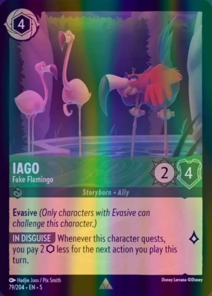 Iago - Fake Flamingo (Shimmering Skies 079/204) Rare - Near Mint Cold Foil