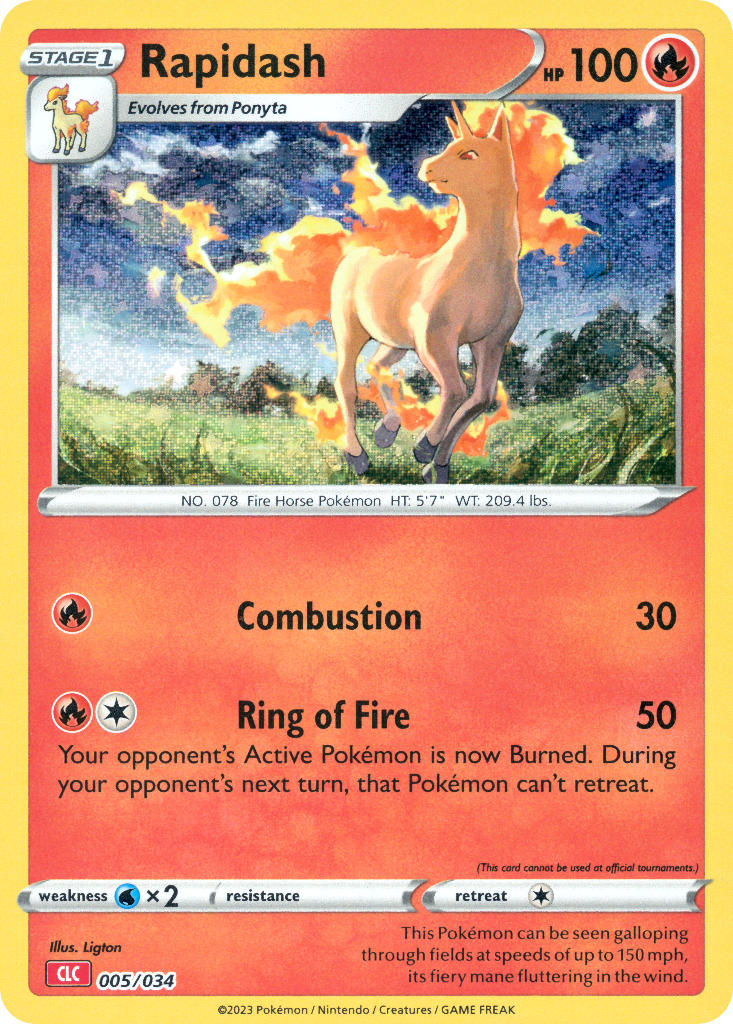 Rapidash - 005/034 (TCG:CLC) Classic Collection - Near Mint Holofoil