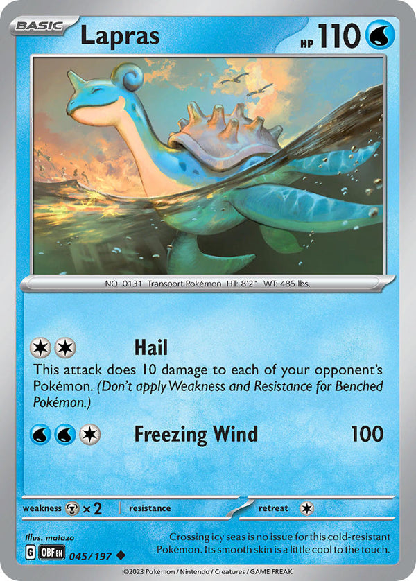 Lapras - 045/197 (OBF) Uncommon - Near Mint