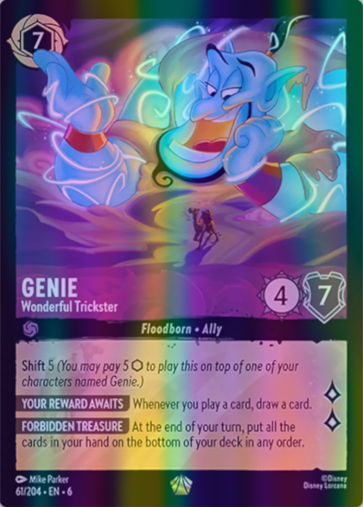Genie - Wonderful Trickster (Azurite Sea 061/204) Legendary - Near Mint Cold Foil