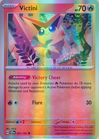 Victini - 021/191 (SSP) Uncommon - Near Mint Reverse Holofoil