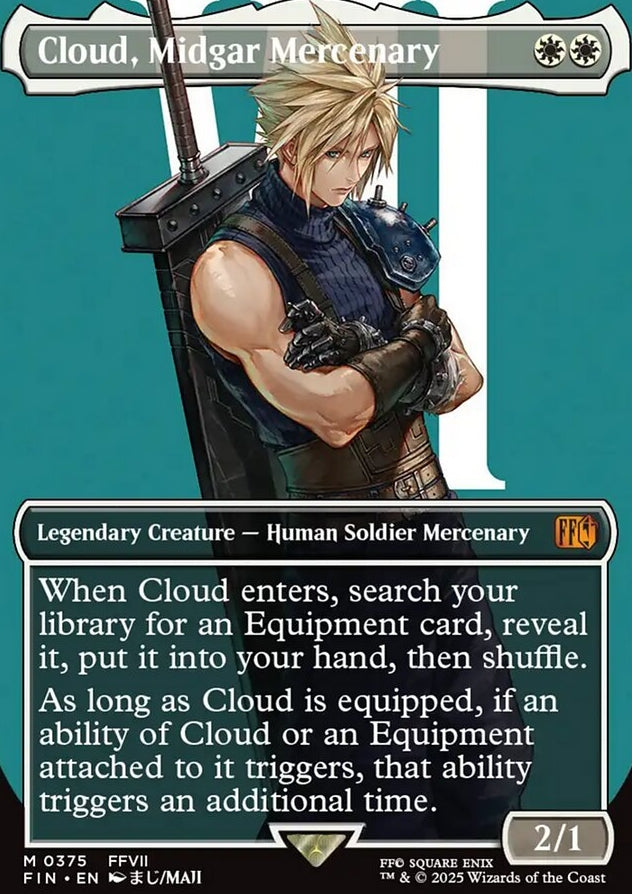 Cloud, Midgar Mercenary [ #0375 Borderless Alternate Art ] (FIN-M)