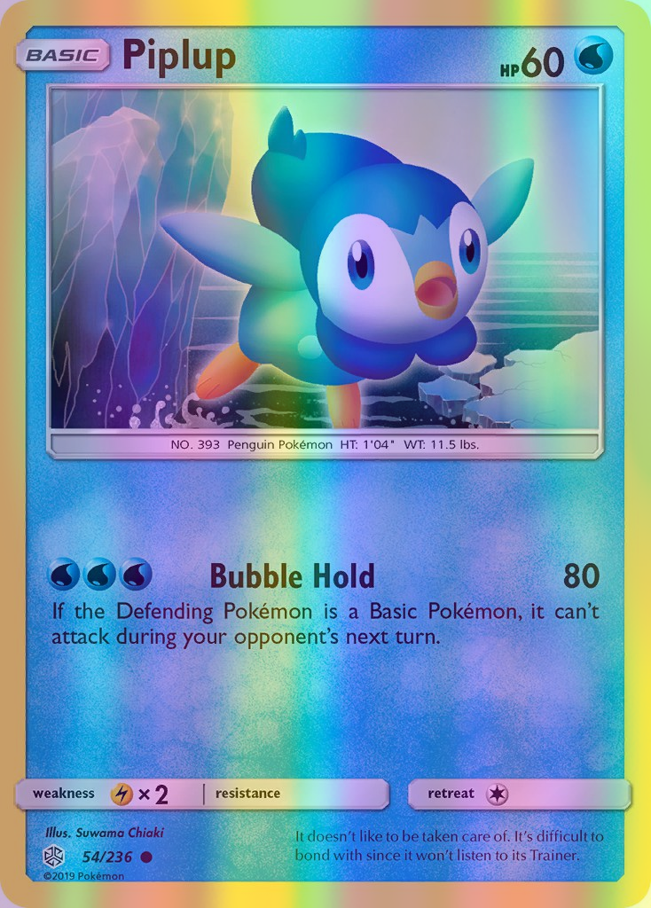 Piplup - 054/236 (CEC) Common - Near Mint Reverse Holofoil