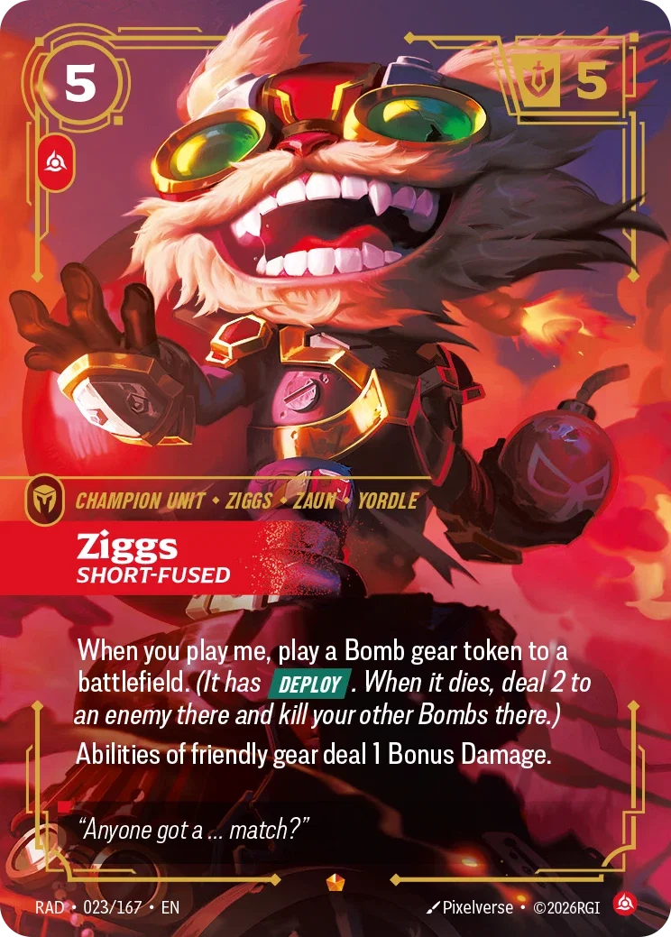 Ziggs, Short-Fused - 023/167 (RAD) Epic