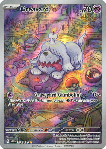 Greavard - 214/198 (SV1) Illustration Rare - Moderate Play Holofoil