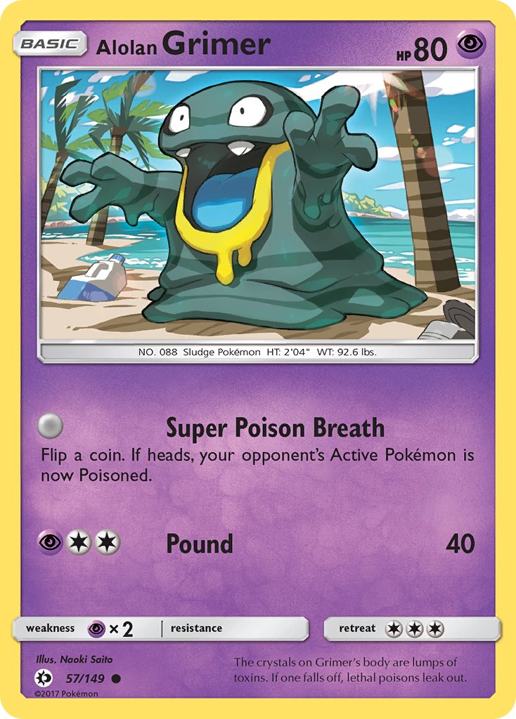 Alolan Grimer - 057/149 (SM01) Common - Near Mint