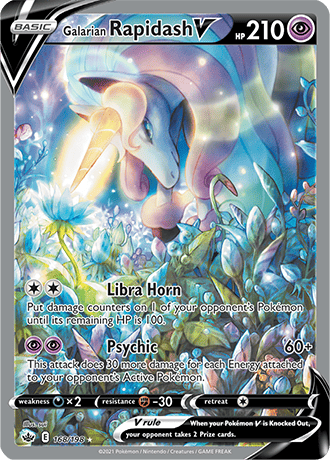 Galarian Rapidash V (Alternate Full Art) - 168/198 (SWSH06) Ultra Rare - Near Mint Holofoil