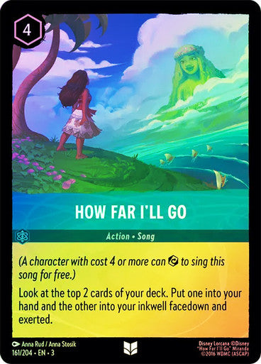 How Far I'll Go (Into the Inklands 161/204) Uncommon - Near Mint Cold Foil