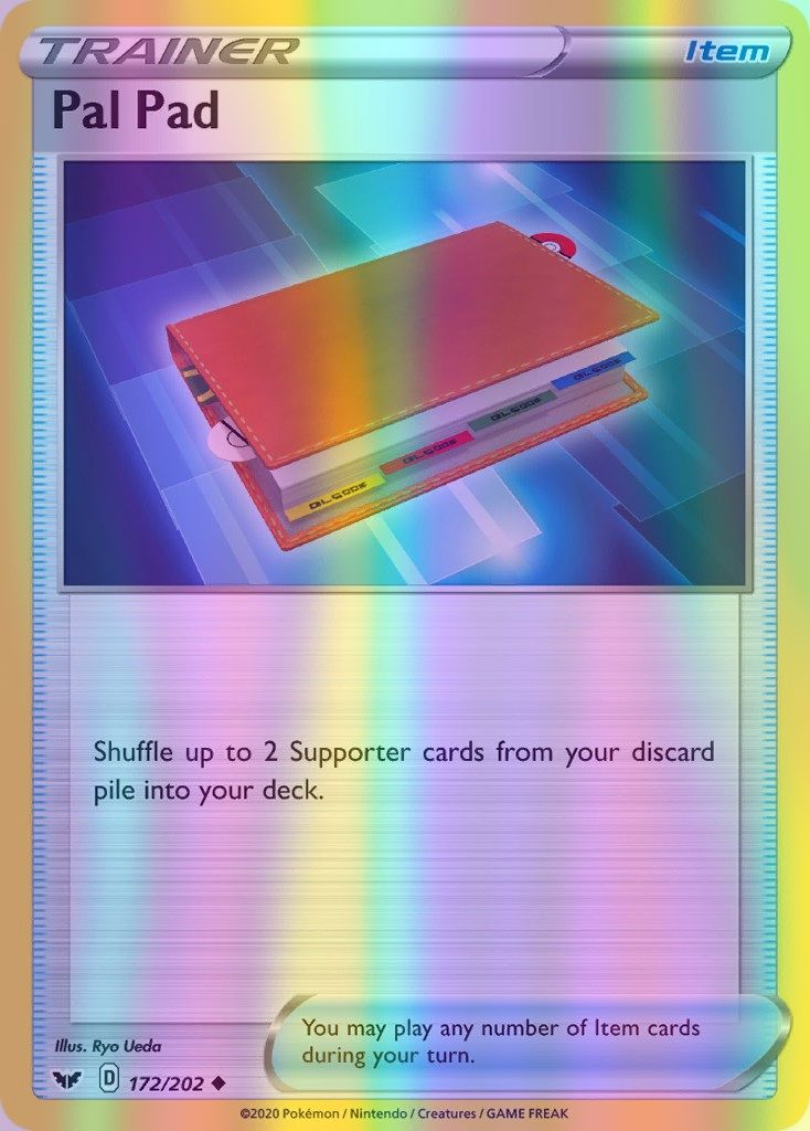 Pal Pad - 172/202 (SWSH01) Uncommon - Near Mint Reverse Holofoil