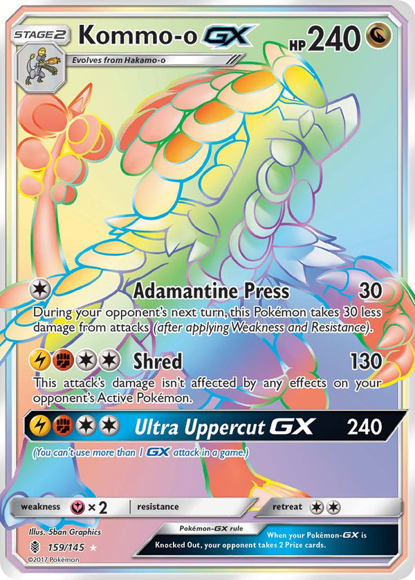 Kommo-o GX (Secret) - 159/145 (SM:GRI) Secret Rare - Near Mint Holofoil